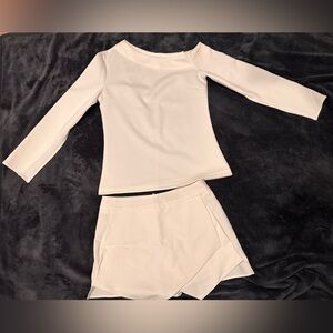 Women’s White Blouse & Skort Matching Set